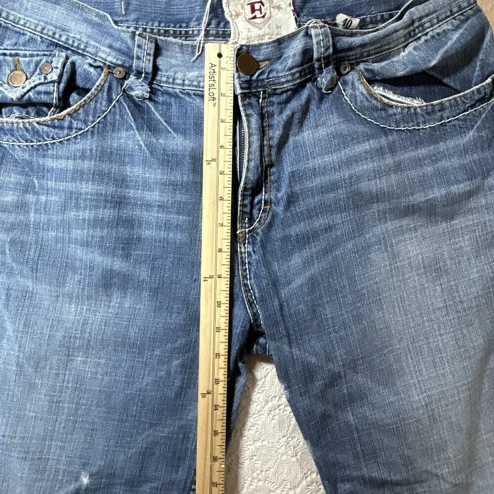 Division E Mens Distressed Embroidered Jeans Size 40x34 Los Angeles, USA Trend